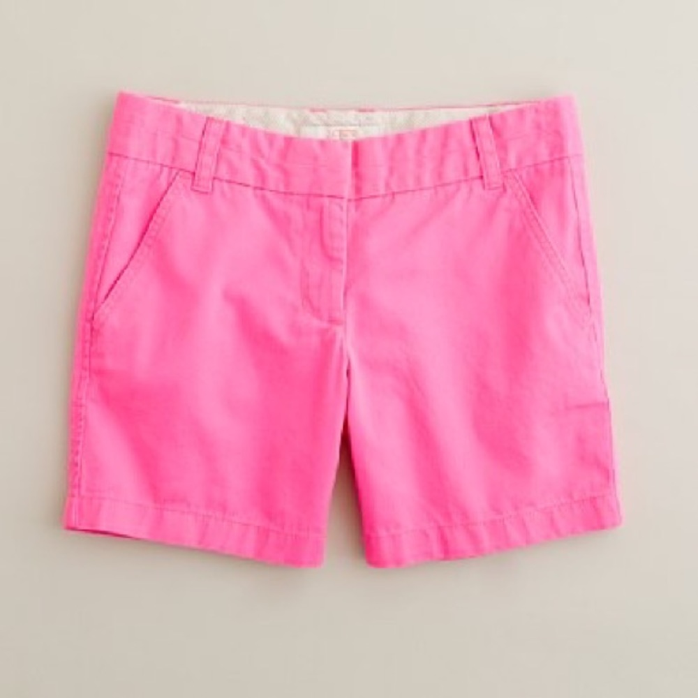 EUC J. Crew hot pink chino shorts